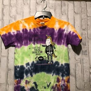 Girls tye-dye Halloween t-shirt.  Size Youth medium.